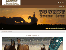 Tablet Screenshot of gowest-store.ch